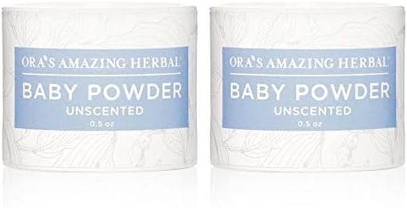 Talc Free Baby Powder, Cornstarch Free Baby Powder, Unscented Fragrance Free Powder, Arrowroot Baby Powder, Talc-Free Baby Powder, Ora’s Amazing Herbal (Unscented 0.5 Oz (2 Pack))