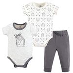 Yoga Sprout Unisex Baby Cotton Layette Set, Hedgehog, 6-9 Months