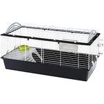 Ferplast Large and Spacious Rabbits Cage CASITA 120, Guinea Pigs and Small Animals House, Rounded Openable Roof, Accessories are Included, Made of Varnished White Metal and Plastic, 119 x58 x H 60 cm