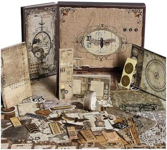 Diuhofart Scrapbooking Kit(153pcs), Vintage Scrapbook Kits for Adults, Packaging, Suitable for Junk Journals, Scrapbook Starter, Art Craft DIY Collage Materials
