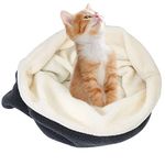 Cat Bed Cave Sleeping Bag - Cat Bed Cave Nest Pet Cuddle Zone Covered Hide Hood Burrowing Cozy | Pet Mat Warming Pad Sack for Cats and Small Dog, Covered Cat Bed for Indoor Cats, Small