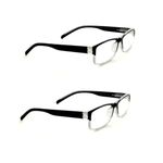 Combo Pack of 2 Reading Glasses for Men & Women | Lightweight Power Eyeglasses (Single Vision) | Available in +1.00 to +3.00 | All Day Comfort (+2.50)