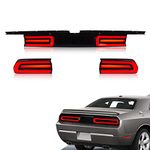 VLAND Led Tail Lights Compatible with 3rd Gen Dodge Challenger 2008-2014, Rear Lamps with Red Sequential Turn Signal w/Tinted Smoked Cover Plug and Play