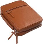 ELIZO Leather Large Bible Cases for Woman - Leather Bible Cover for Women - Leather Bible Cover for Men - Bible Carrying Case for Women and Men - Bible Covers - Book Cover - Tan