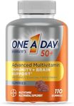 One A Day Women’s 50+ Gummies, Advanced Multivitamin For Women with Brain Support and Immunity Support, Vitamins For Women with Super 8 B Vitamin Complex, 110 Count