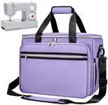 Anitor Sewing Machine Carrying Case with Removable Bottom Padding, Sewing Machine Bag Fits Most Standard Sewing Machines and Storage Sewing Accessories, for Singer, Brother, Janome, Purple