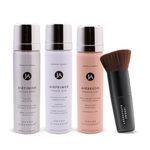 MagicMinerals Deluxe AirBrush Foundation by Jerome Alexander - light shade - 5 pc spray Makeup set with Anti aging ingredients for Smooth Radiant Skin