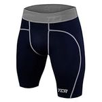 TCA Boys' Pro Performance Compression Base Layer Thermal Under Shorts - Navy Eclipse, 8-10 Years