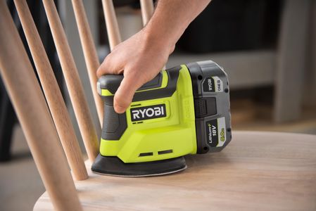 Ryobi 18V ONE+ Palm Sander Kit – 2.5Ah Battery Included