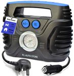 P.I. Auto Store - Tyre Pump - 240v Car Tyre Inflator (Mains) OR 12V DC Tyre Compressor (vehicle) Dual Electric Powered - Top Car Accessories for Men