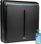 Rabbit Air A3 SPA-1000N Ultra Quiet HEPA Air Purifier, 6 stage filtration, Wall Mountable, For Large Rooms, Removes Airborne Allergens, Smoke, Dust, Mold, & VOCs (Black, Pet Allergy Filter)