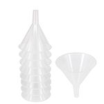 YBCPACK 8 Pack 12cm Multi-Purpose Plastic Funnels with Long Spout ，Food Grade Plastic Funnels Great for Transferring Water, Juice, Beer，Detergent, Transmission Oil，Ingredients and Powder