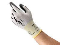 Ansell HyFlex 11-624 Dyneema/Lycra Glove, Cut Resistant, Black Polyurethane Coating, Knit Wrist Cuff, XX-Large, Size 11 (Pack of 12 Pairs)