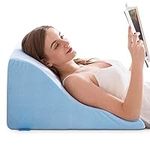 NOFFA Reading Pillow, Memory Foam Wedge Pillow for Sleeping, Adult Bed Rest Pillows, Back Support Bed Pillow for Sitting Up, Backrest Lounge Cushion, Leg Elevation Pillow, Ergonomic Incline Cushion