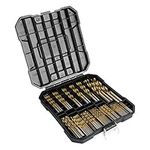 Yaegoo 99 PCS Titanium Twist Drill Bit Set - High Speed Steel for Metal, Steel, Wood, Plastic, Copper, Aluminum Alloy with Storage Case