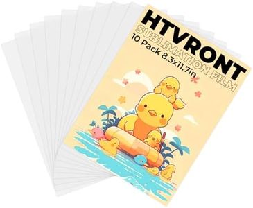 HTVRONT Printable Sublimation Heat Transfer Film for Phone Case Heat Press,10 Pack 3D Sublimation Film Sheets for Phone Cases Mugs,8.3" x 11.7" Sublimation Transfer Paper for Badge, Keychains