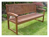 Henley Hardwood 3 Seat Garden Bench FSC®-Certified Great Outdoor Furniture For Your Garden or Patio