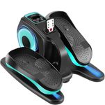Rollingsurfer Under Desk Elliptical Machine, Electric Elliptical Trainer with LCD and Remote Control, Portable Seated Pedal Leg Exerciser for Seniors Adults