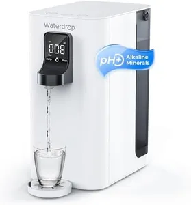 Waterdrop K19-SFK Reverse Osmosis Water Filter Countertop, Alkaline Minerals, Countertop Reverse Osmosis System, 3:1 Pure to Drain, Reduce PFAS, No Installation Required, BPA Free