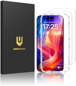 UNBREAKcable 2-Pack Screen Protector for iPhone 16 Pro, Double Shatterproof Tempered Glass [Easy Installation Frame] [9H Hardness] [99.99% HD Clear] [Case Friendly] for iPhone 6.3 inch