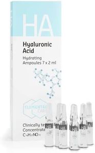 Fiale di Acido ialuronico 7x2ml - Siero Viso Acido Ialuronico alto dosaggio - Idratazione pelle istantanea del +155% in 1 ora - Azione Anti età, Contorno Occhi Antirughe - Elemental Care