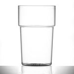 Pack X 50 ECON Rigid Reusable Stackable POLYSTYRENE Plastic Pint Glasses CE Marked to Rim