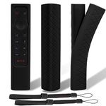 OOTSR 2 Pack Silicone Protective Case Cover Compatible with NVIDIA Shield TV Pro/4K HDR Remote Controller, Kids-Friendly Light Weight and Shockproof Silicone Sleeve with Hand Strap(Black)