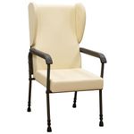 Aidapt Chesterfield Orthopaedic High Back Seat Chair With Adjustment for Leg and Back Height, Easy Wipe Clean Material For Use Elderly and Users With Limited Mobility In Living Rooms and Bedrooms.