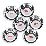 Sumeet Stainless Steel Solid Bowl - 0.350 liter, Set Of 6, Silver