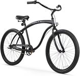 Firmstrong Bruiser Man 3-Speed Beach Cruiser Bicycle, 26-Inch, Matte Black,15154