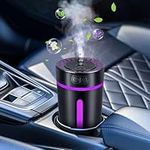 Car Diffuser Humidifier, Car Aromatherapy Diffusers for Essential Oils, USB Portable Mini Car Air Diffuser with Night Light, 300ML Air Scent Small Humidifier Waterless Diffuser for Car Home Office