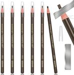 Waterproof Eyebrows Pencil Tattoo Makeup And Microblading Supplies Kit-Permanent Eye Brow Liners In 5 Colors Waterproof Eyebrow Pencils Peel - Brow Pencil Set For Marking (6Brown)