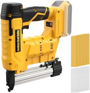 18 Gauge Cordless Brad Nailer & Staple Gun for De Walt 20V MAX Battery(No Battery), 2 in 1 Electric Nail Gun with 1000 Brad Nails and 1000 Staples for Home Improvement, DIY and Woodworking
