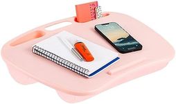 LapGear Mydesk Lap Desk with Device Ledge and Phone Holder - Rose Quartz - Fits Up to 15.6 Inch Laptops - Style No. 44434