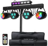 Telbum DJ Lights Package with Stand 7.5Ft, DJ Light for Parties Sound Activated, DMX & Remote Control Portable Gig Bar Lights LED Stage Lighting System for Band, Booth, Wedding, Events, Shows