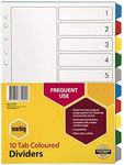 Marbig 35020 Dividers PP A4 Coloure