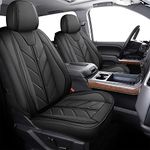 BALLIOL Pickup Seats Covers Compatible with Chevy Silverado 1500 GMC Sierra 2007-2013 & 2019-2023 Custom Trail Boss High Country Compatible with Chevrolet Silverado 1500 Waterproof Leather Seat Covers