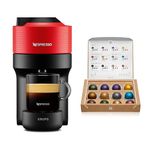 Nespresso Vertuo Pop Automatic Pod Coffee Machine for Americano, Decaf, Espresso by Krups in Spicy Red