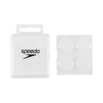 Speedo Unisex Swim Training Silicone Ear Plugs - White, 2 Pair (Pack of 1)