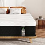 Full Mattress with Innerspring Hybrid, JEEKEA 10 inch Memory Foam Mattress Full in a Box, Double Mattress Full Size with Pressure Relief & Supportive