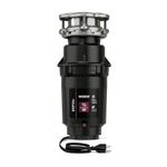 Moen GXP33C Lite Series PRO 1/3 HP Continuous Feed Garbage Disposal, Power Cord Included, Black