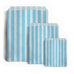 Sabco - 200 Blue Sweet Candy Striped Paper Bags 7 x 9" for Confectionary Party Favour Pick n Mix Wedding Sweets Gift Bag (200, 7 x 9")