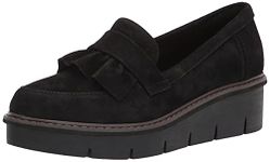 Clarks Women's Airabell Slip Loafer, Black Suede, 6.5 UK