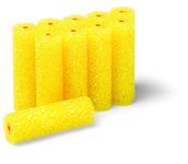 Pack of 10 Texture Rollers for Creating Coarse Structural Effects – 110 mm Foam Rollers for Textured Paint, Plaster, Filler & Transport Surfaces Coating such as UPOL Raptor 22580 (Yellow)