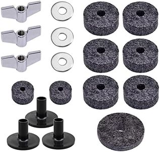 Hellery Drum Sets Replacement Cymbal Felt Washer Drum Accessories Replacement Kit, grey