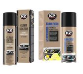 K2 Air Con Bomb FRESH 150 ml Bundle with Air Conditioning Cleaner Foam 500 ml A/C Remove Odor