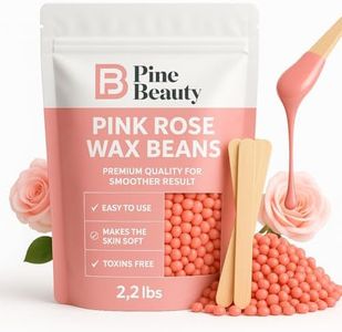 Hard Wax Beads for Hair Removal 2.2lb - Big Bag Wax Beans Melts for Sensitive Skin, 10 Extra Brazilian Waxing Beads Spatula Applicator for Face, Bikini Area, Body, Legs, Armpit & Eyebrow of Women