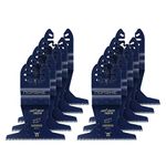 Norske Tools NOTP279 2 3/4 inch Flush Cut Japanese Tooth Bi-Metal Oscillating Multi Tool Accessory Blade Universal Fit for Hardwood (10pc Pack)