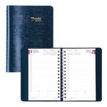 Brownline® 2025 Essential Daily/Monthly Planner, Appointment Book, 12 Months, January to December, Twin-Wire Binding, 8" x 5", Blue (CB634W.BLU-25)