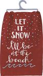 Primitives by Kathy Beach Holiday Dish Towel, Let It Snow